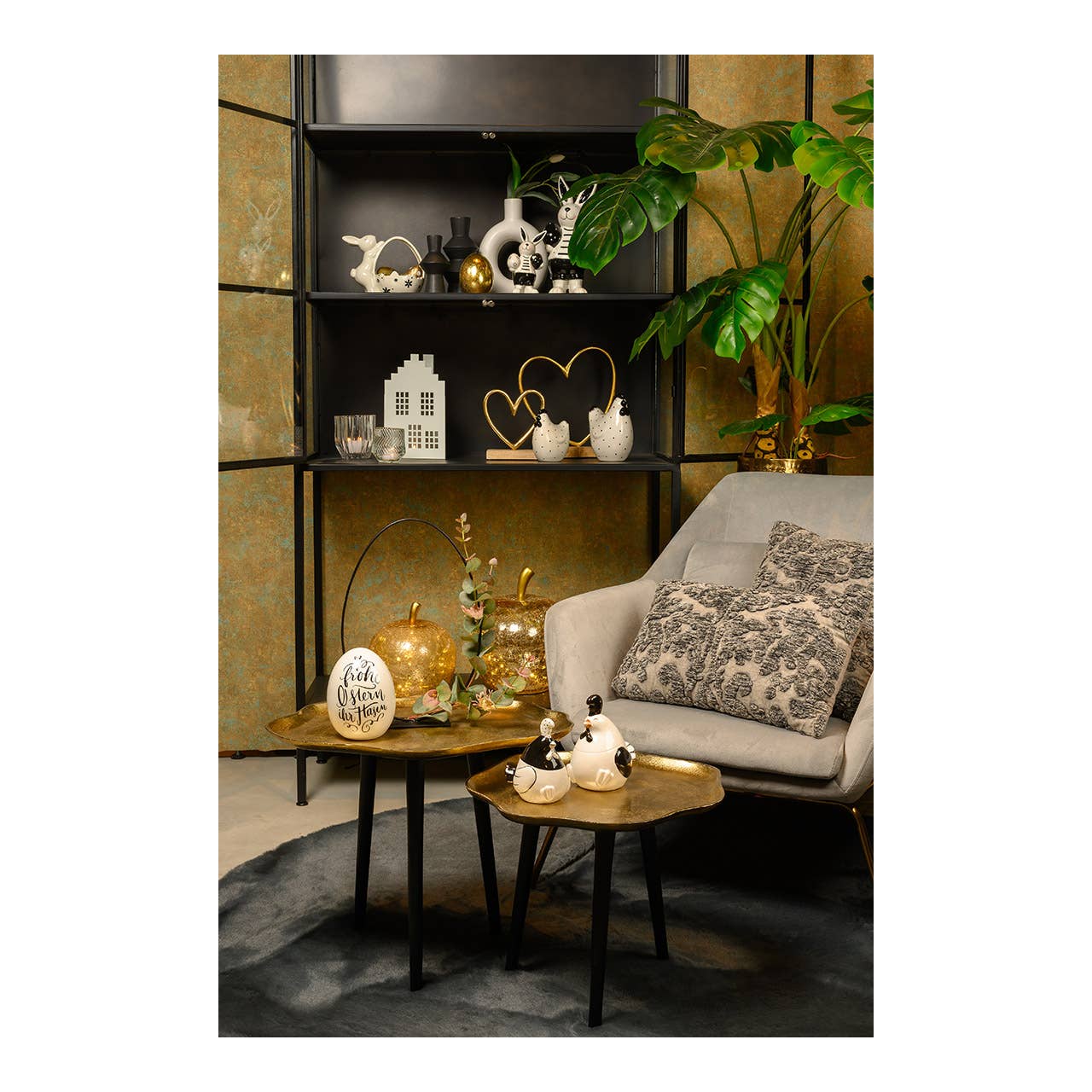 Wurm - Wholesale Decorative Figurine - Ceramic chicken white set of 2, (W/H/D) 9x8x5cm1