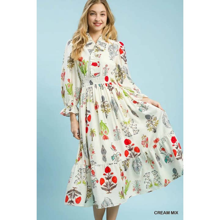 Abito Midi Floreale per la vendita all'ingrosso da parte di STYLE USA