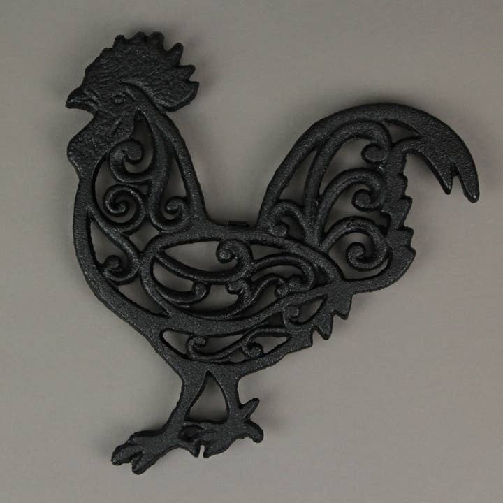 Zeckos - Wholesale Trivet - Set of 3 Black Cast Iron Farm Animal Kitchen Trivets3