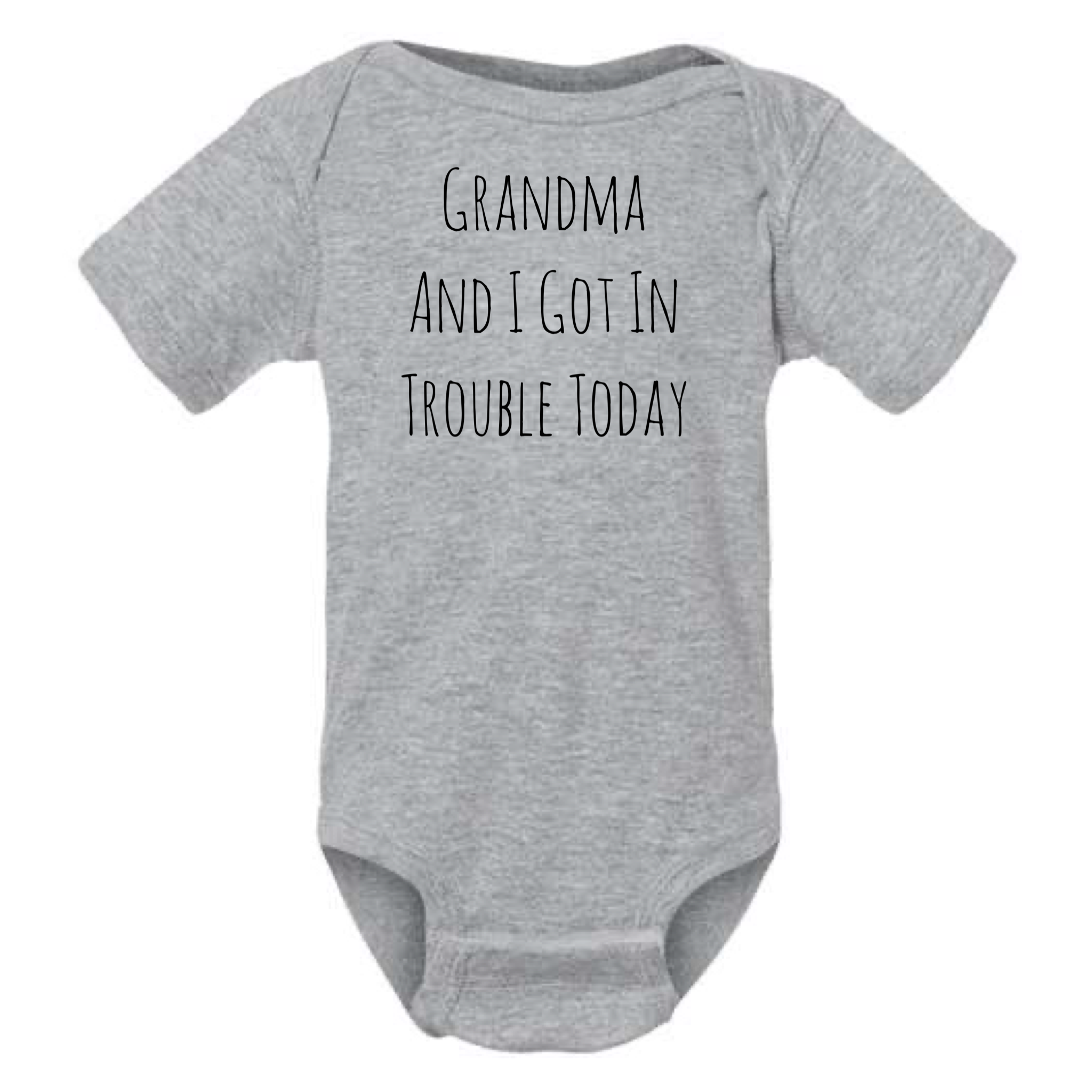 dkhandmade - Wholesale Bodysuit (Non-Footed) - Baby - GRANDMA AND I GOT IN TROUBLE TODAY BABY ONESIE3