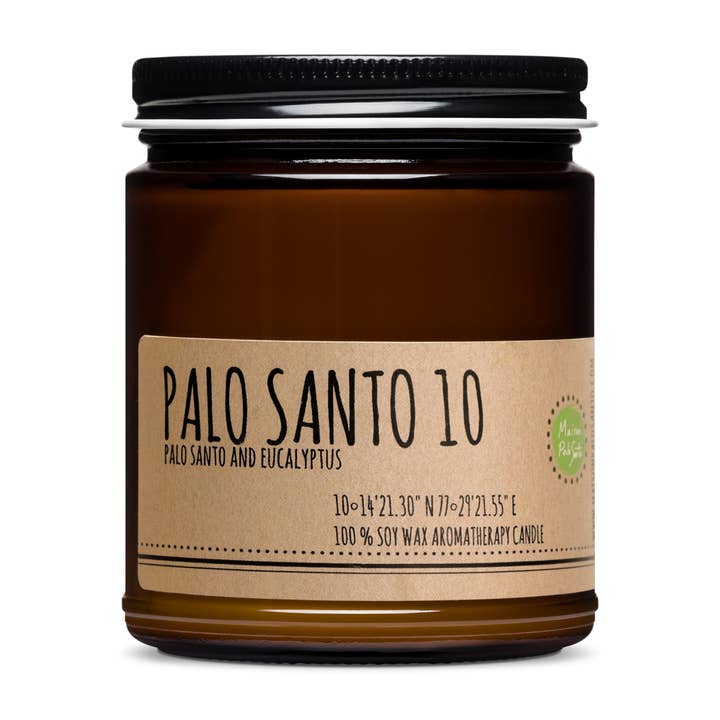 Palo Santo + Eucalyptus 10 aromatherapie kaars 9oz voor wholesale door Maison Palo Santo®