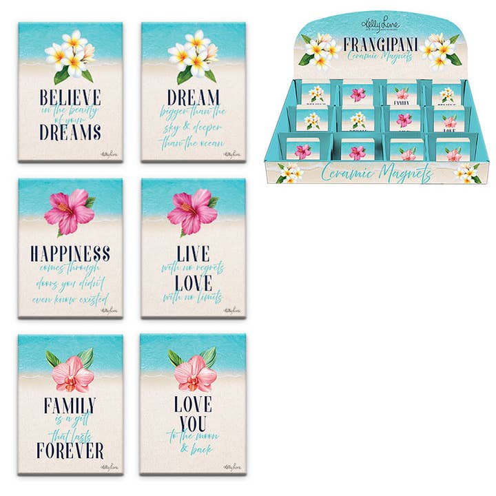 Cubby House by Malmar - Wholesale Decorative figurine - Ceramic Magnet Frangipani Design By Kelly Lane