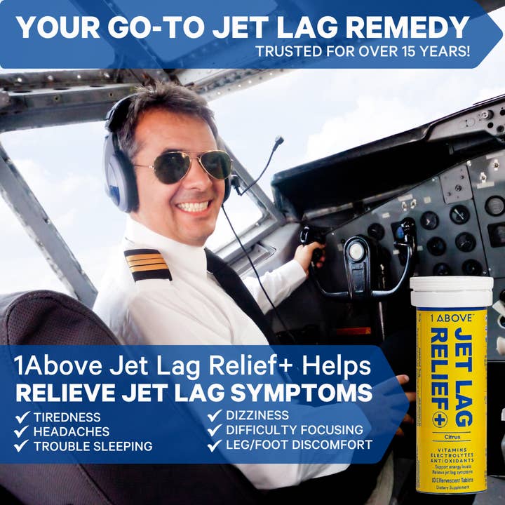 1ABOVE - Wholesale Oral Supplement/Vitamin - 1Above Jet Lag Relief+ 10 Effervescent Tablets - Citrus2
