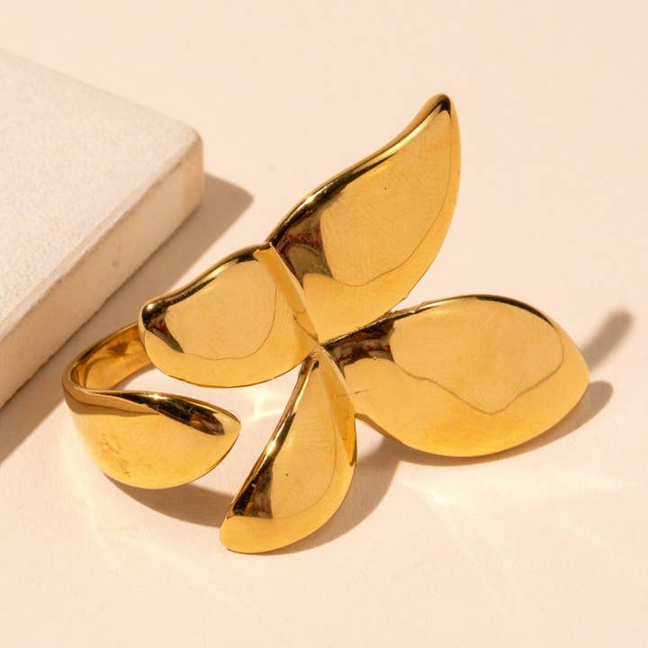 Butterfly Basic Stainless Steel Ring for wholesale by Frem