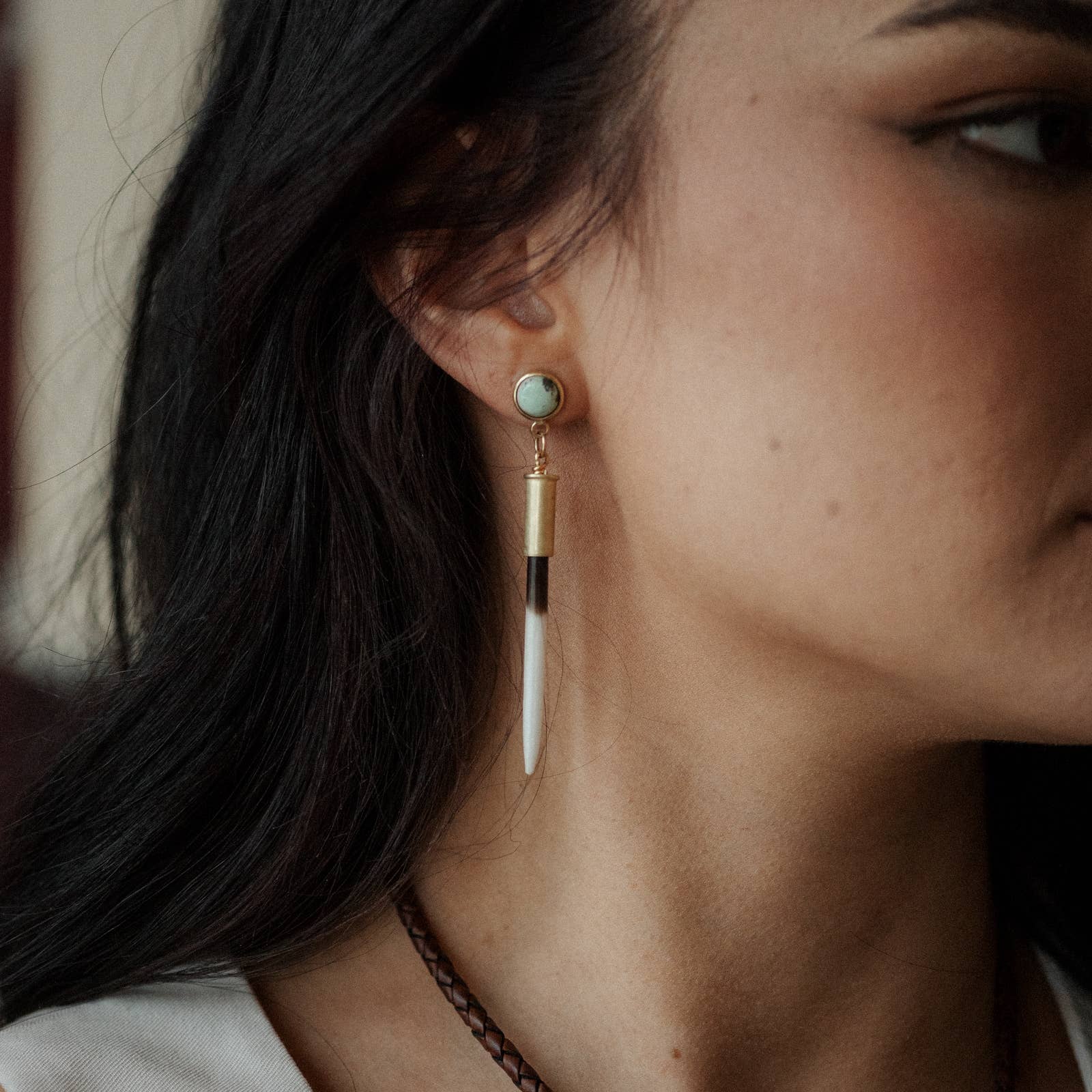 Commonform - Wholesale Stud/Post Earrings - Yellowstone Beth Dutton Quill Studs // Turquoise Variant5