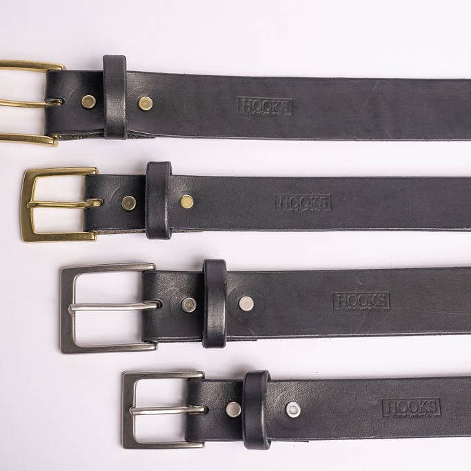 Black Bridle Belt for wholesale by Hooks Crafted Leather Co.