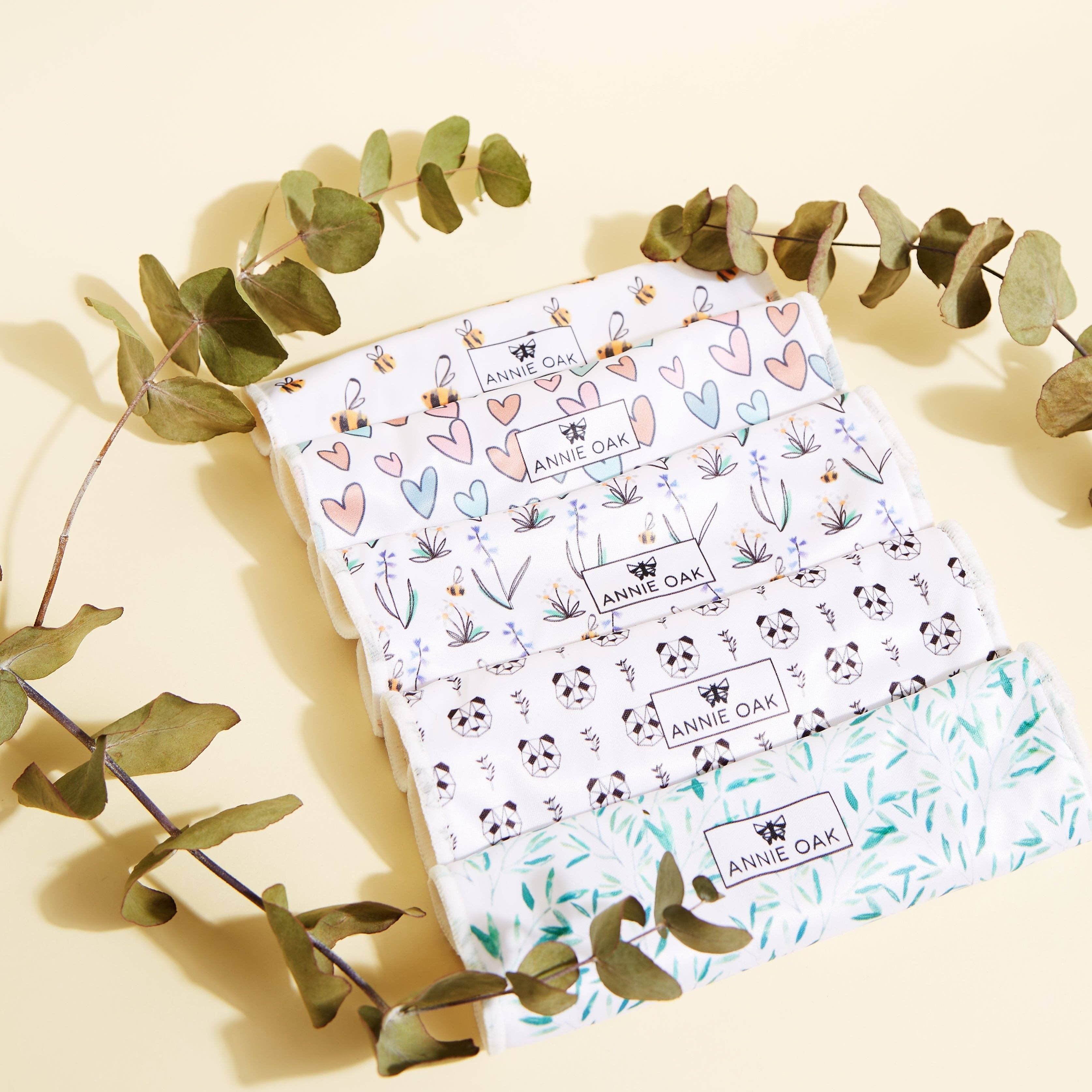 Annie Oak - Venta al por mayor Toallitas de lavado - Paño facial de bambú supersuave - Abejas8