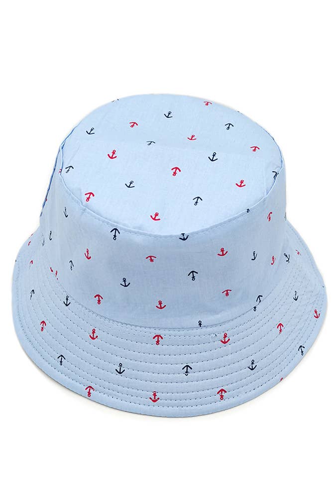 Hana - Wholesale Bucket Hat - Women's - Anchor Pattern Print Bucket Hat7