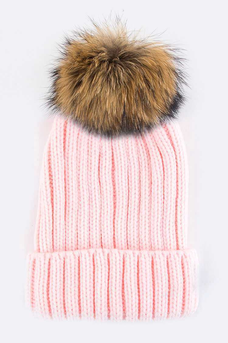 Artini Accessories - Wholesale Beanie - Women's - Detachable Fur Pom Fashion Beanie6