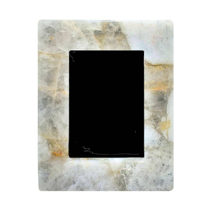 Natural Cloudy Quartz Picture Frame (4 Sizes) for wholesale by Olympus Minerals Co