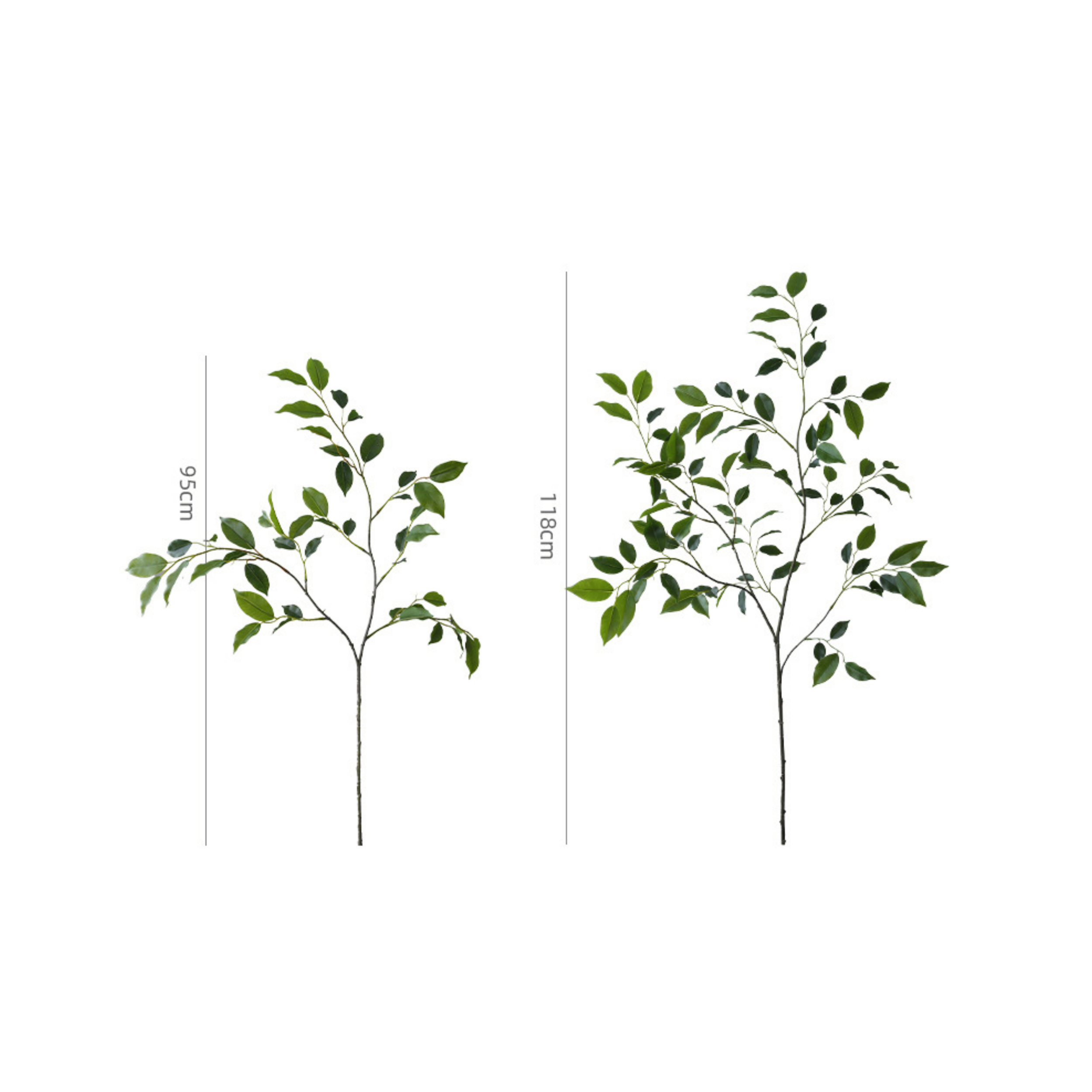 ACNITE(We cover U.S. import duties) - Venta al por mayor Plantas artificiales - Hoja verde artificial para jarrón Hojas de árbol de banyán para el hogar3