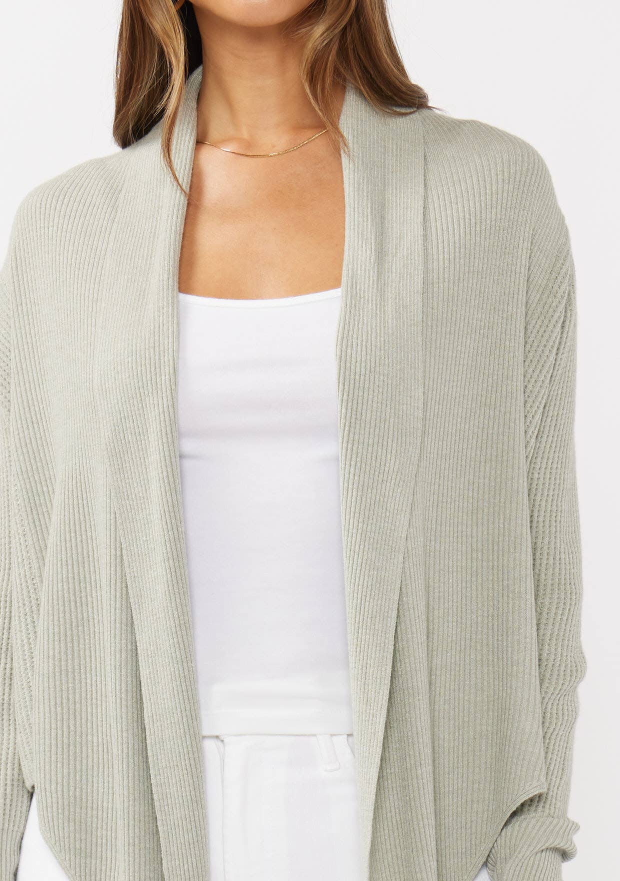 Lovestitch - Wholesale Cardigan - Women's - Waffle Knit Long Sleeve Tie Front Cardigan33