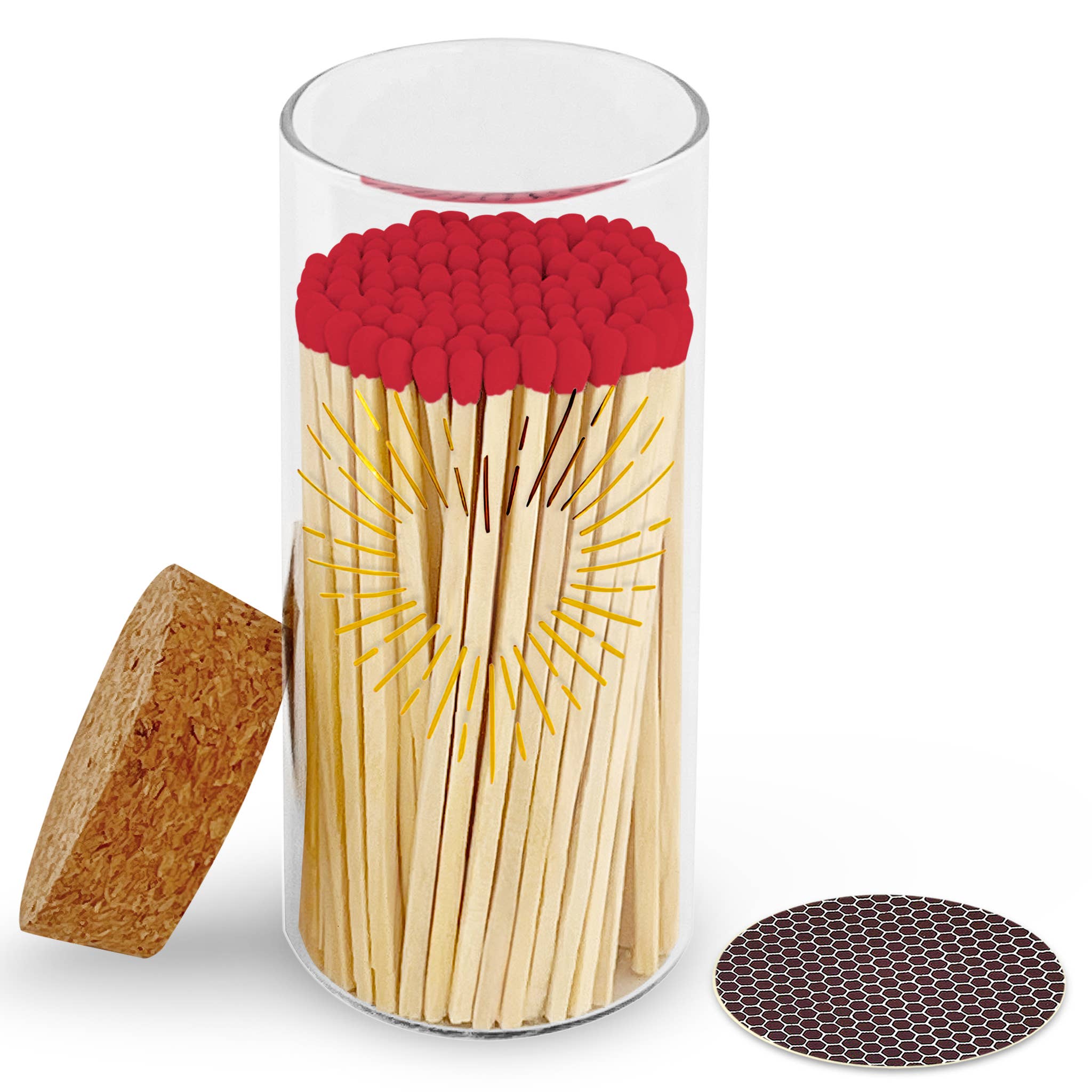 Thankful Greetings – wholesale Tändsticka – Guldtryck med 4" tändstickor & stor korktoppburk9