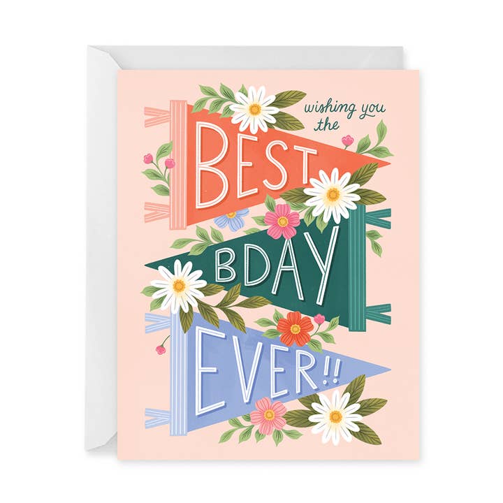 Birthday Banners Card for wholesale by Paper Raven Co.