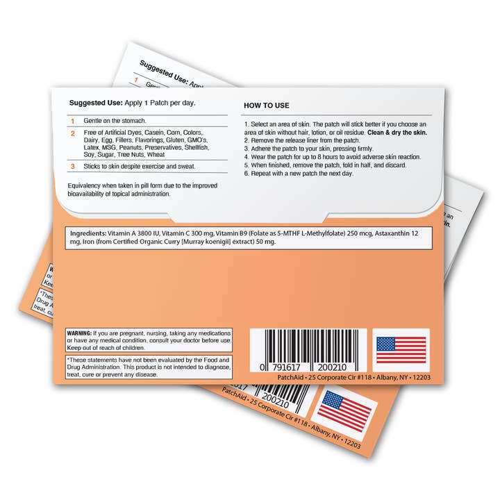 PatchAid - Wholesale Oral Supplement/Vitamin - Iron Plus Vitamin Patch - Gentle Iron & Absorption Support7