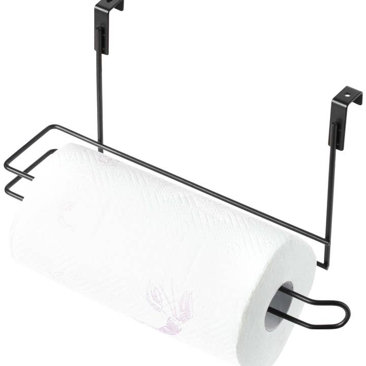Basicwise Hanging Paper Towel Holder Over-the-Cabinet Door for wholesale by Quickway Imports