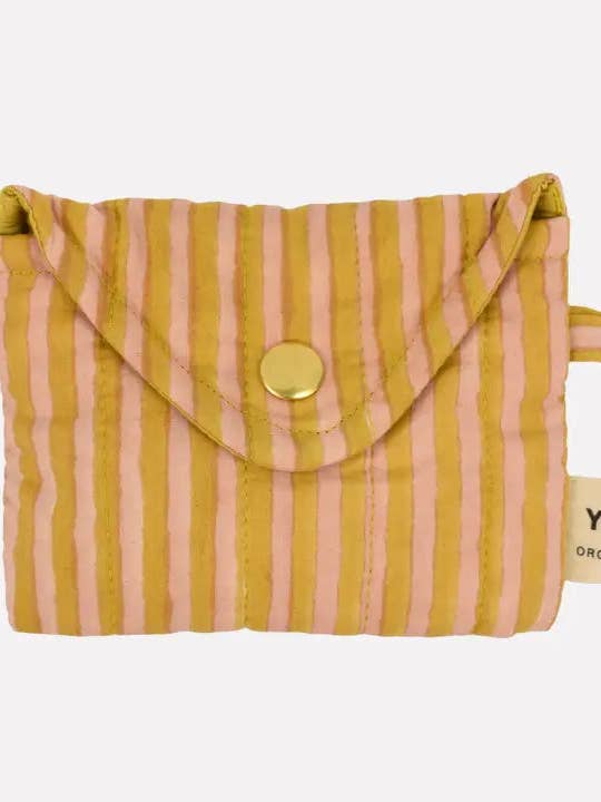 Gewatteerde Popper Portemonnee | Snoepstreep | Biscuit voor wholesale door YONDER.