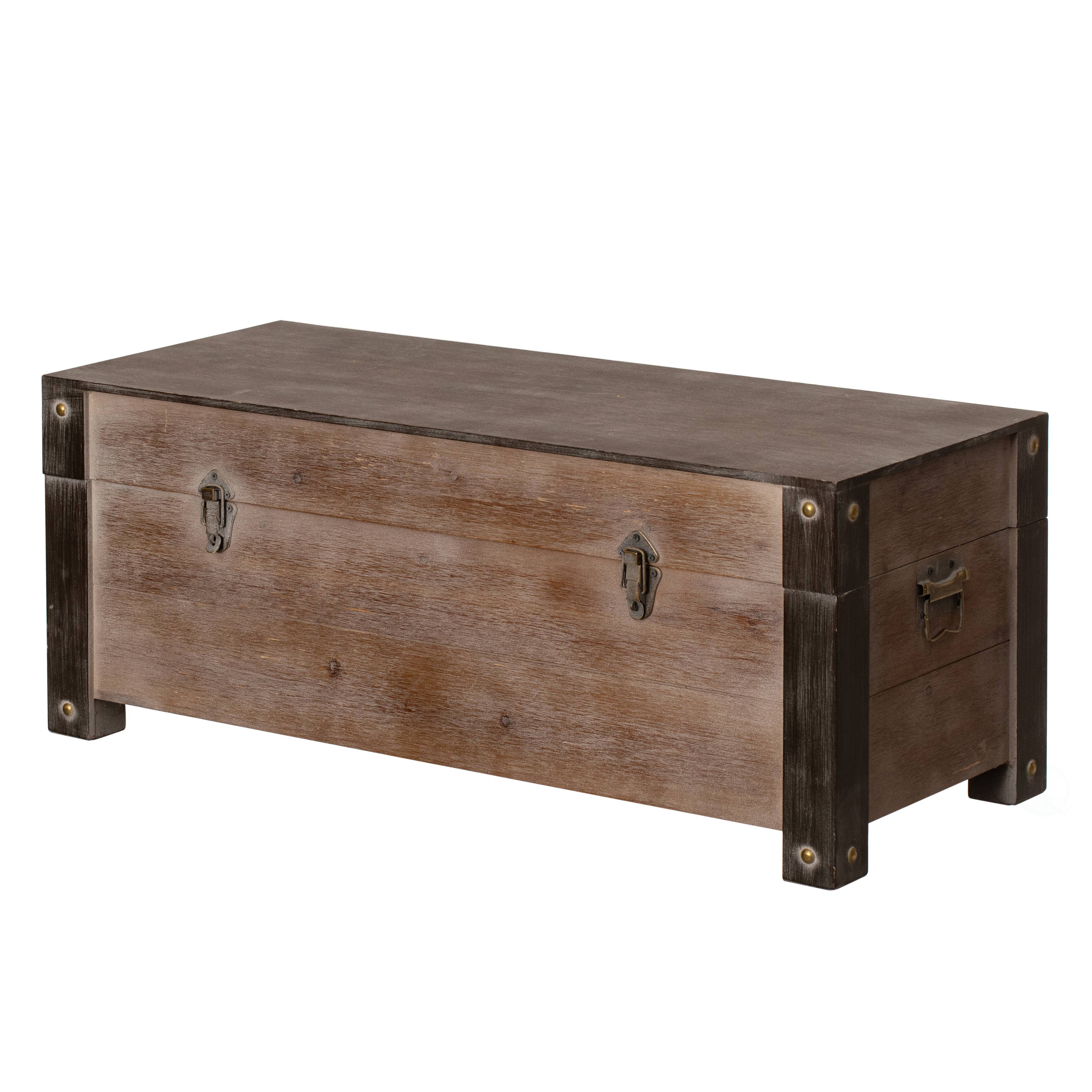 Quickway Imports - Wholesale Bench - Vintiquewise Wooden Storage Trunk Bench1