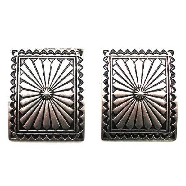 OORBELLEN MET HANGER VAN WESTERN CONCHO DESIGN voor wholesale door Snowing West