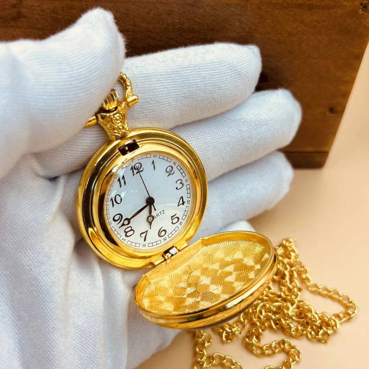 WoodWristCo - Wholesale Wrist Watch - Unisex - Nine and Three-Quarters Pocket Watch2