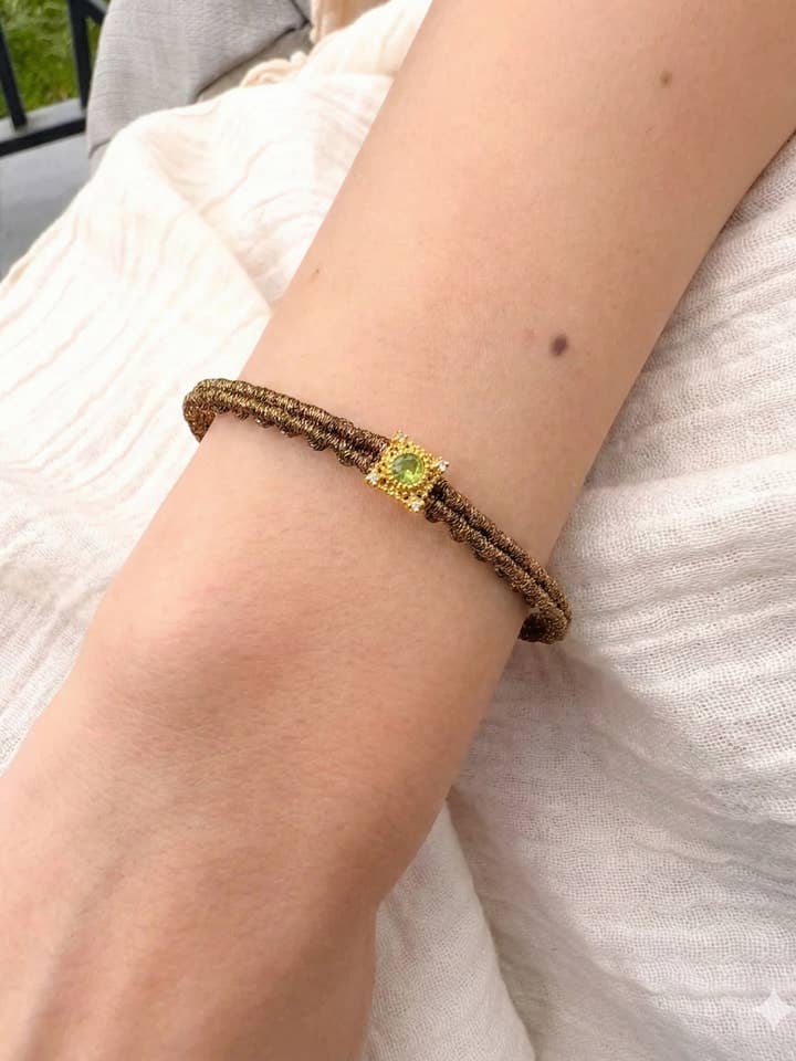 Bracelet en macramé noué à la main Calen pour la vente par bohémisse