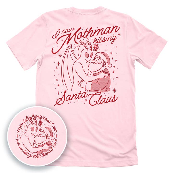 I saw Mothman kissing Santa Claus Red for wholesale by Let's Get This Thread