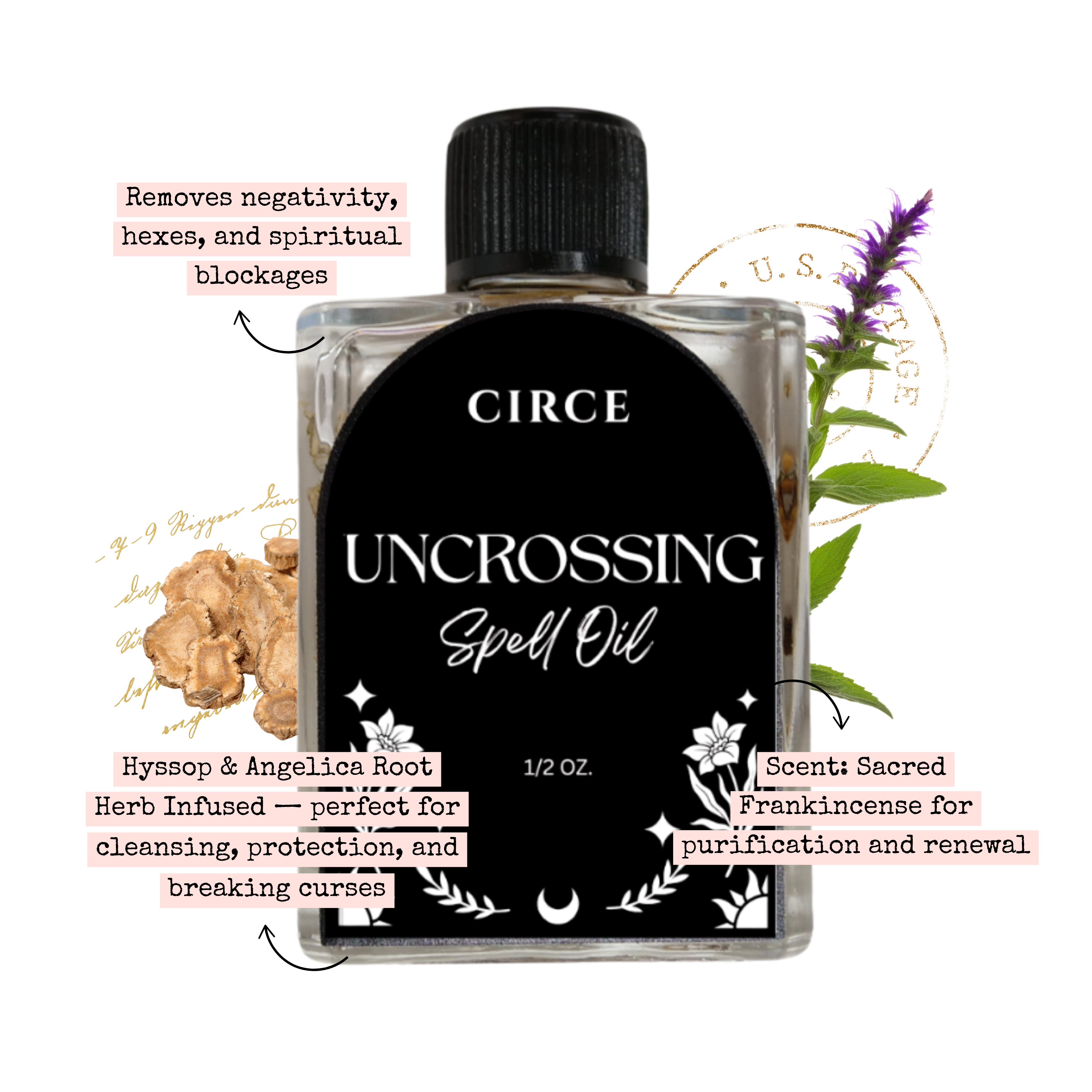 CIRCE - Wholesale Essential oil - CIRCE Uncrossing Spell Oil 1/2 oz. - Wholesale4