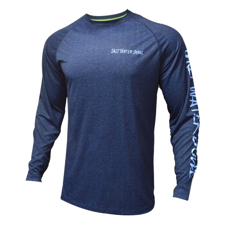 SALT WATER SOUL - Wholesale Screen Printed T-Shirt - Men's - Flounder Performance Shirt1