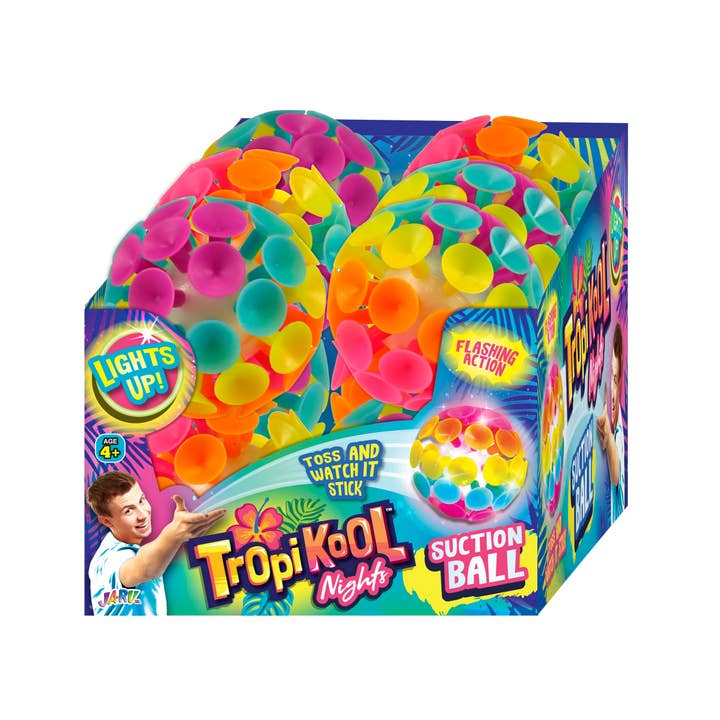Grandpa Joe's Candy Shop - Wholesale Light-Up Toy - Kids & Baby - Tropi-Kool Nights, Light Up Suction Ball, 12ct