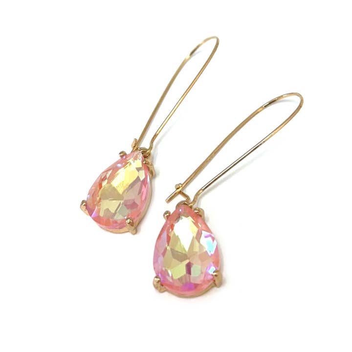 StarryNYC - Wholesale Dangle Earrings - Teardrop Glass Bead 14mm x 18mm w/ Kidney Wire Earrings26