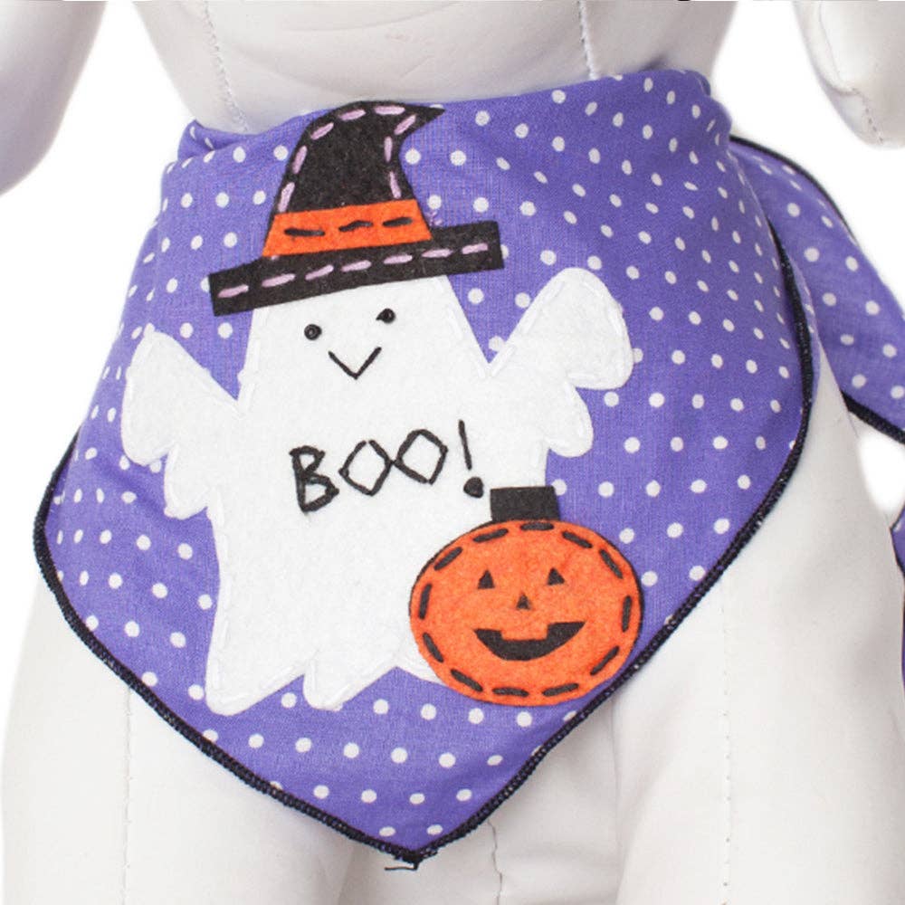 Purple Boo and Friends Dog Bandana Halloween Pet Costume Scarf for wholesale on Faire0