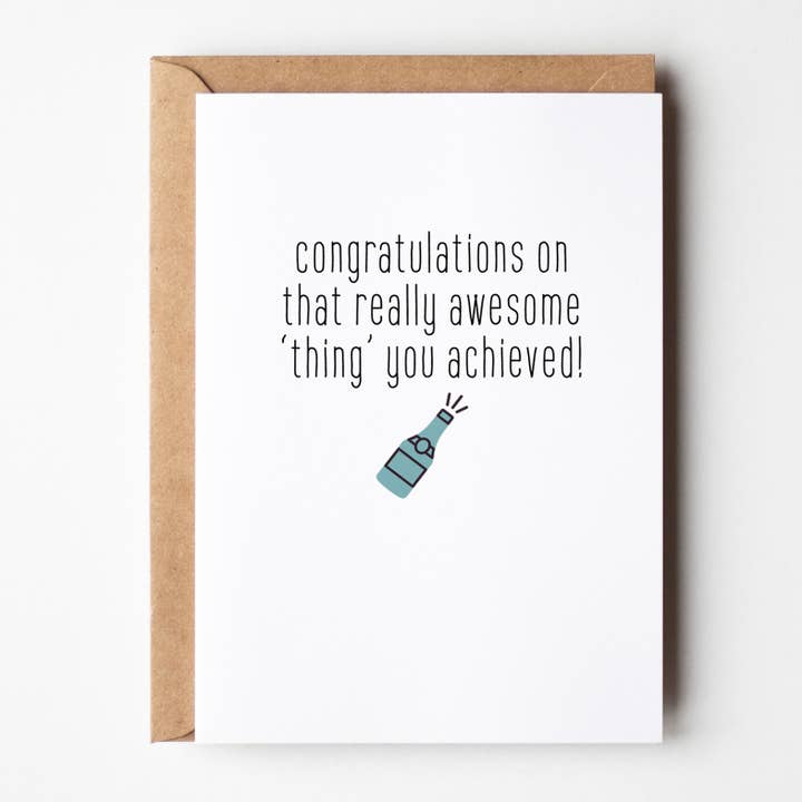 Félicitations pour votre « truc » génial - Carte de félicitations pour la vente par Naebr Design