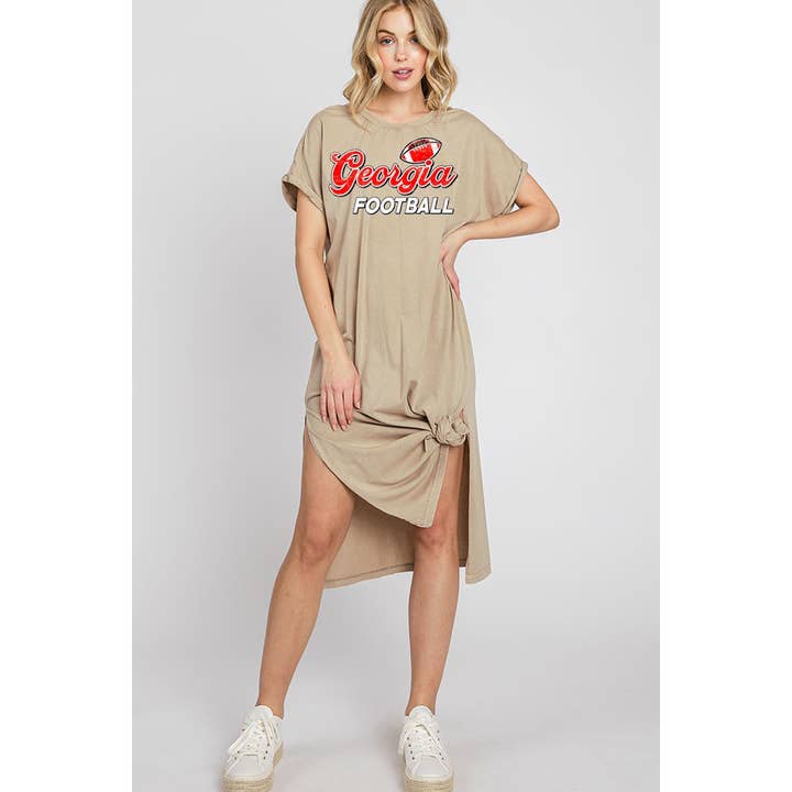 GEORGIA FOOTBALL GRAPHIC DRESS for wholesale by HRTandLUV