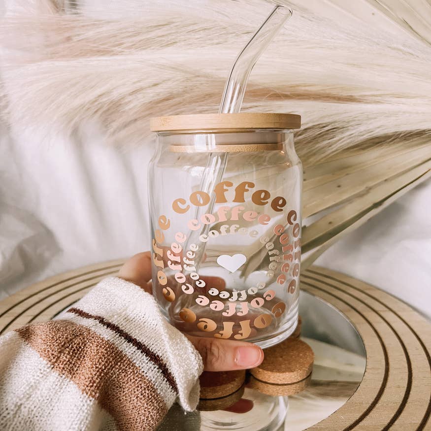 Retro Iced Coffee Cup | Beer Glass Can | Glass Coffee Cup | Glass Can |  Iced Coffee Glass |Aesthetic Glass Beer Can | Iced Coffee