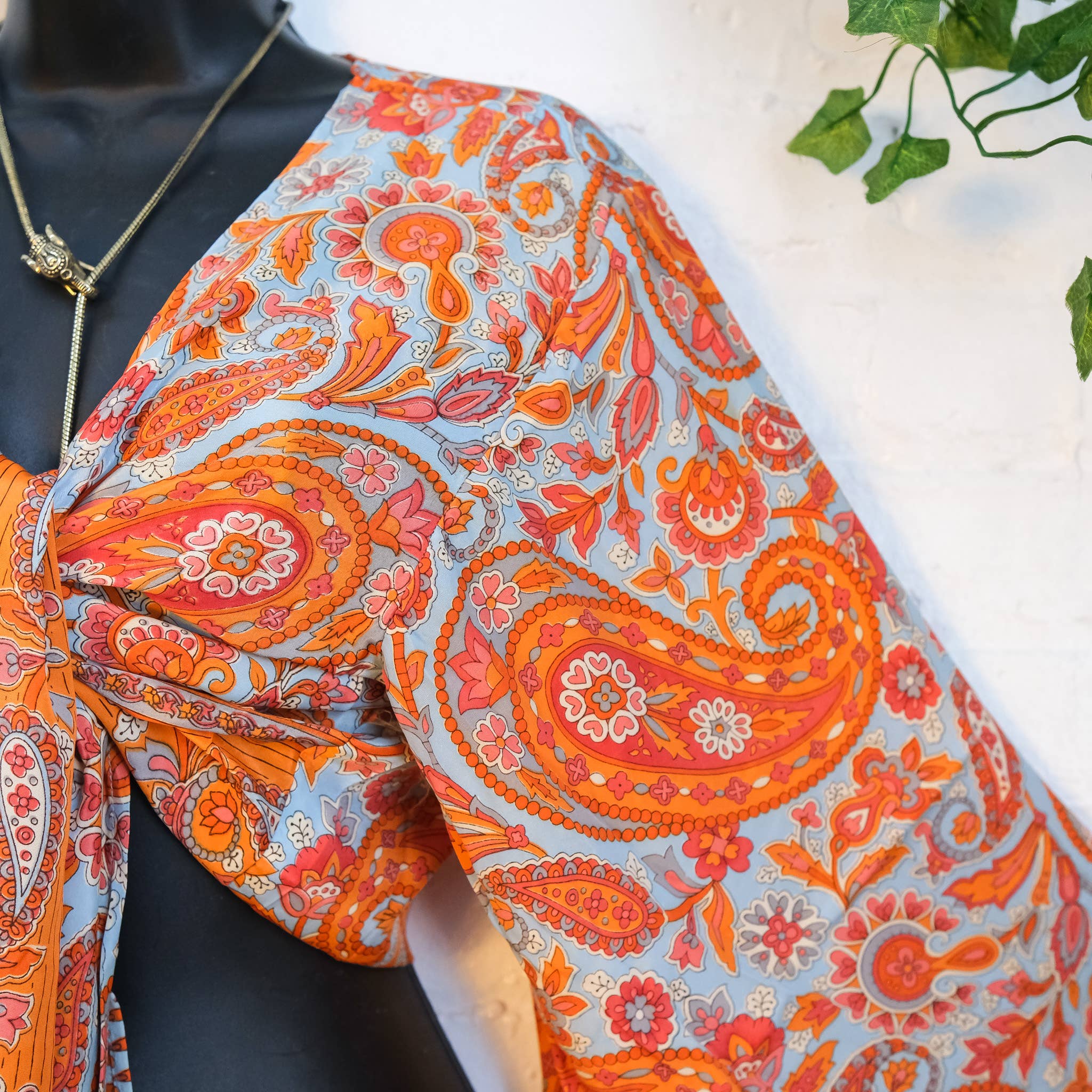 Karma Nepal Crafts - Wholesale Blouse - Women's - Bohemian  Style Bell Sleeve Wrap Top 3