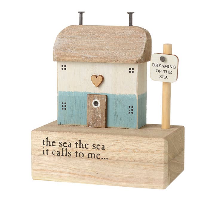 Heaven Sends - Wholesale Decorative tabletop object - The Sea Calls To Me Wooden House