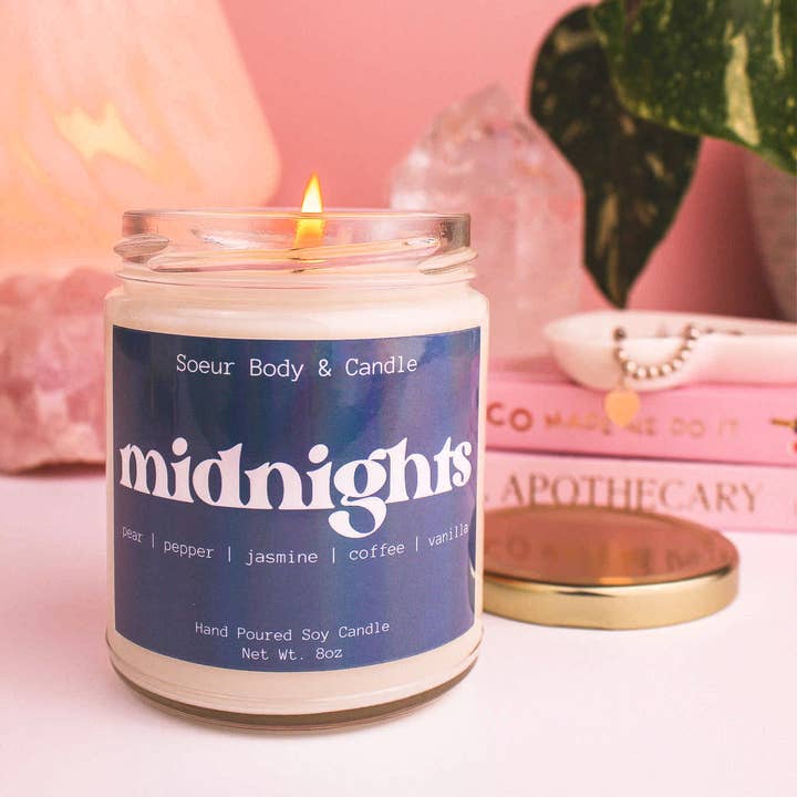 Soeur Body and Candle - Wholesale Jar/Filled Candle - Midnights Soy Candle1