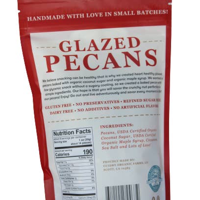 Guidry Organic Farms - Wholesale Nuts - 4 oz.Glazed Pecans2
