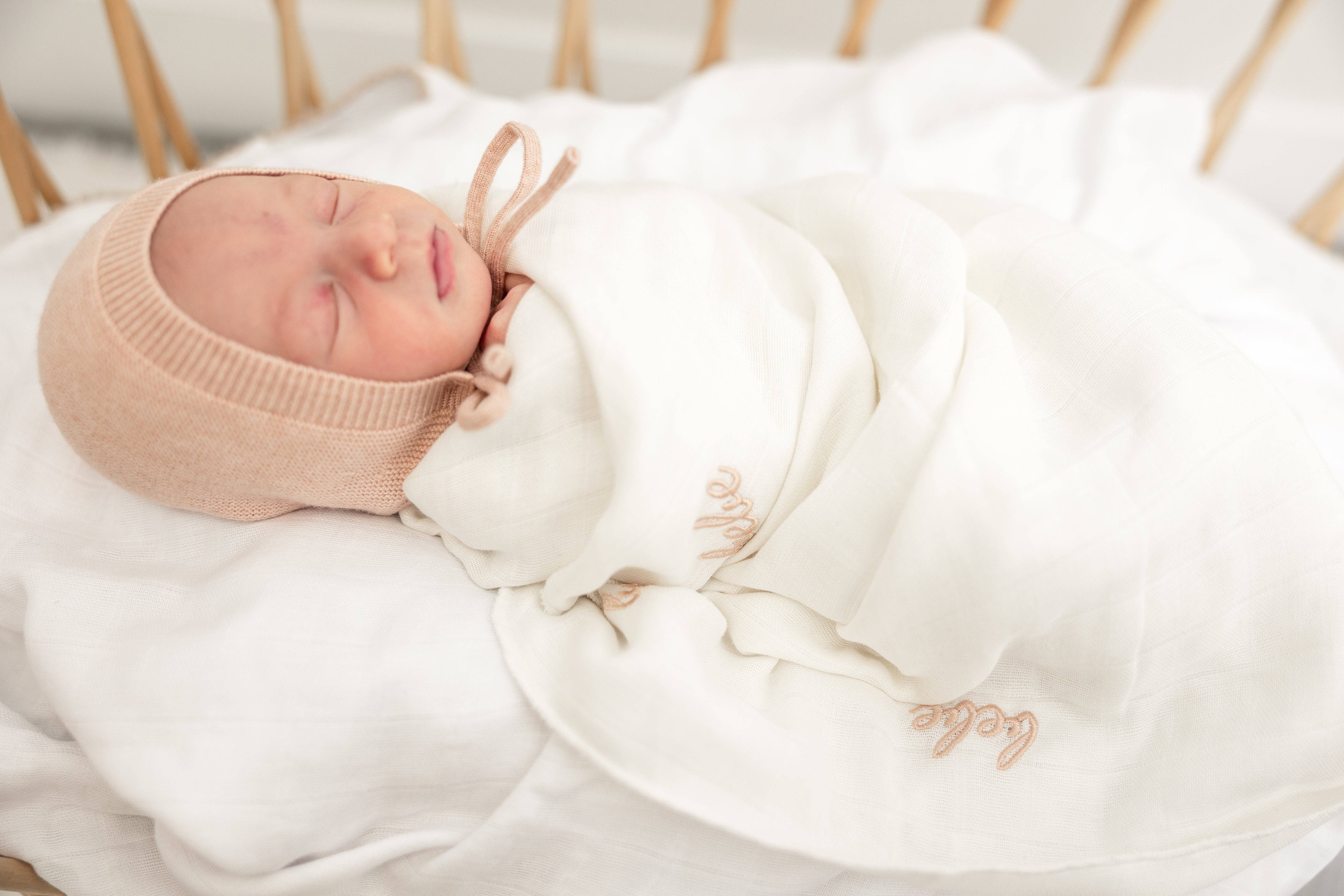 Hush.Shop - Wholesale Swaddle - Baby - Bebe Embroidered Swaddle8