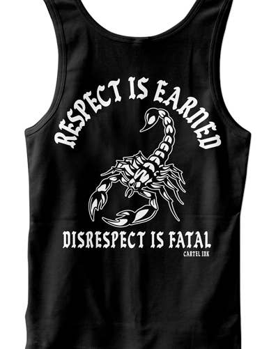 Black 5952-Respect is Earned Men's Tank Top for wholesale on Faire0