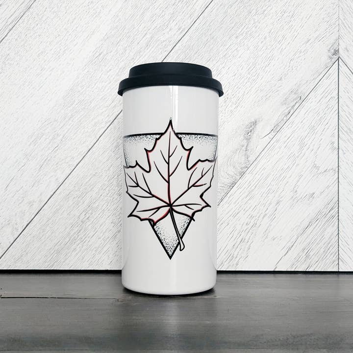 DIYxe - Wholesale Drinking Glass/Cup - Maple Leaf 16oz Stainless Steel Tumbler | Canada Tumbler