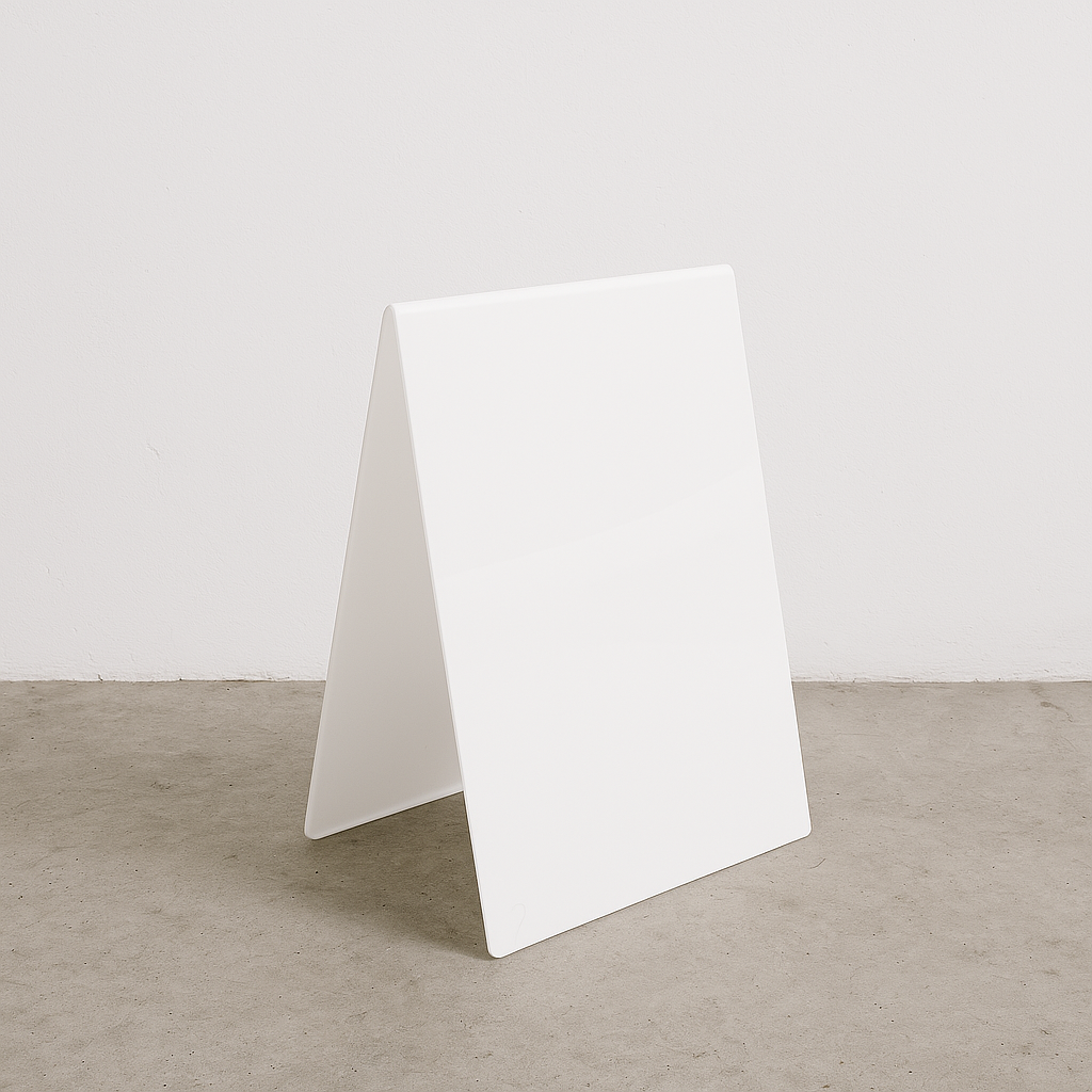 Signs and Mirrors – wholesale Sign – #010 - Opaque Acrylic A-Frame Sidewalk Sign0