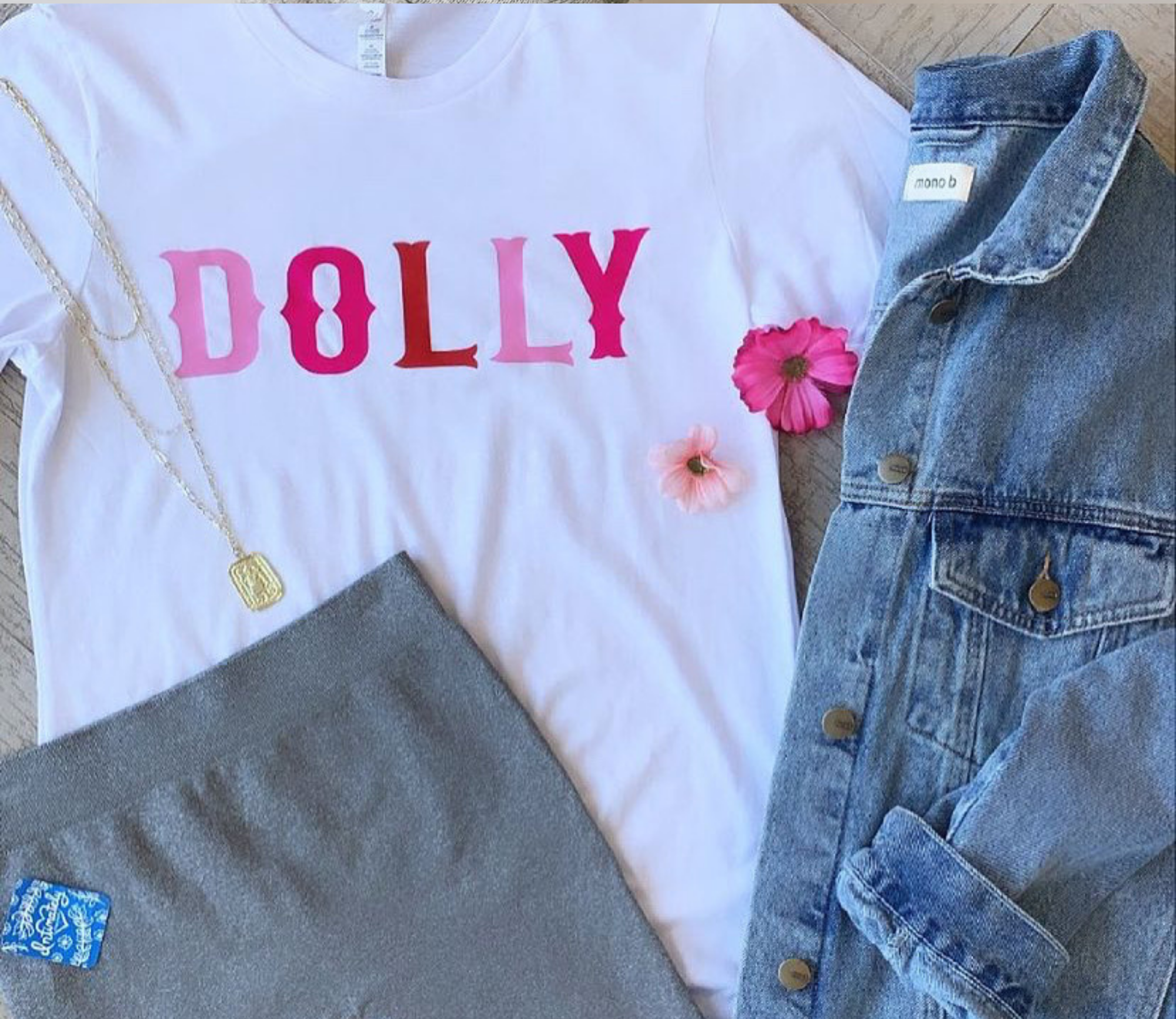 Letters and Lucy - Venta al por mayor Camiseta serigrafiada - Mujer - Camiseta Dolly2