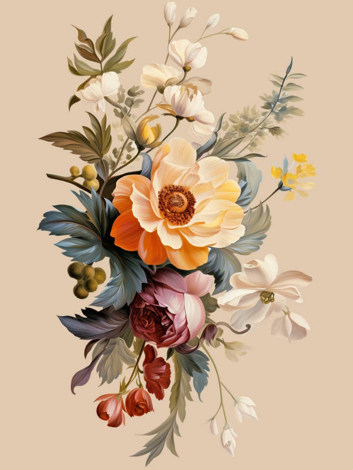 Sustainable postcard Vintage bloemen for wholesale by Mookstories