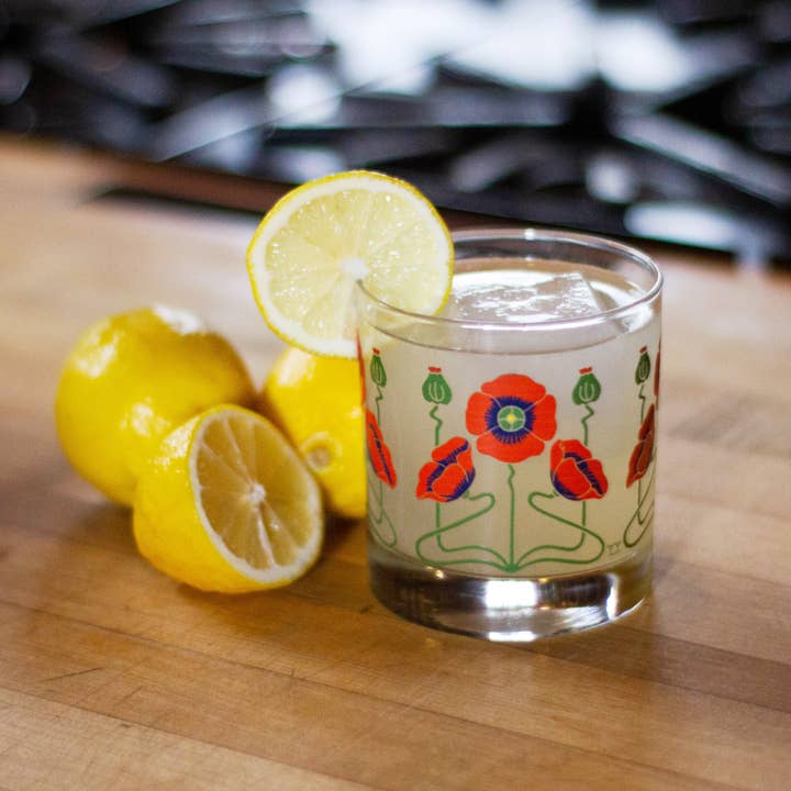 The Modern Home Bar - Wholesale Cocktail/Liquor Glass - Red Poppy Rocks Glass