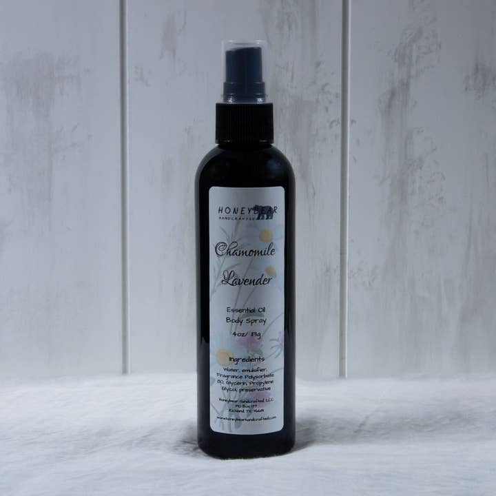 Chamomile Lavender Body Spray- 4 oz. for wholesale by Honeybear Handcrafted