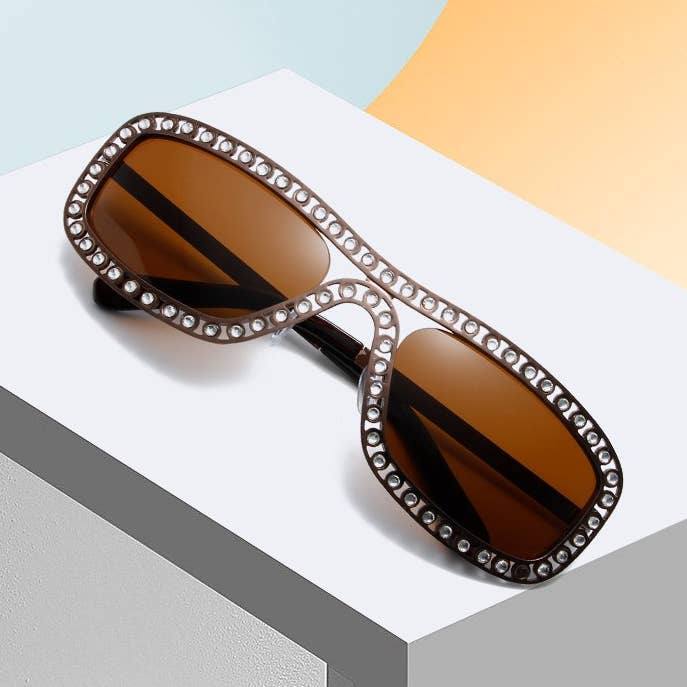 Trendy Party Sparkling Diamond Punk Sunglasses for wholesale by MKS America