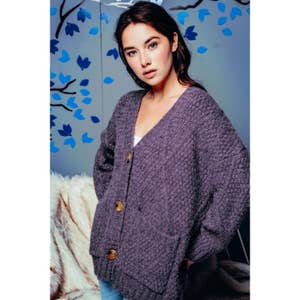 KNITTING PATTERN // Colorblock Cardi // Chunky Knit Cardigan // Easy  Knitting Pattern // Oversized Knit Cardigan // Knit Cardigan Pattern -   Canada