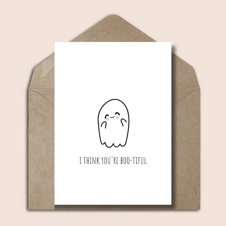 Wenskaart Grappig Liefde met Spook voor wholesale door Studio Mo