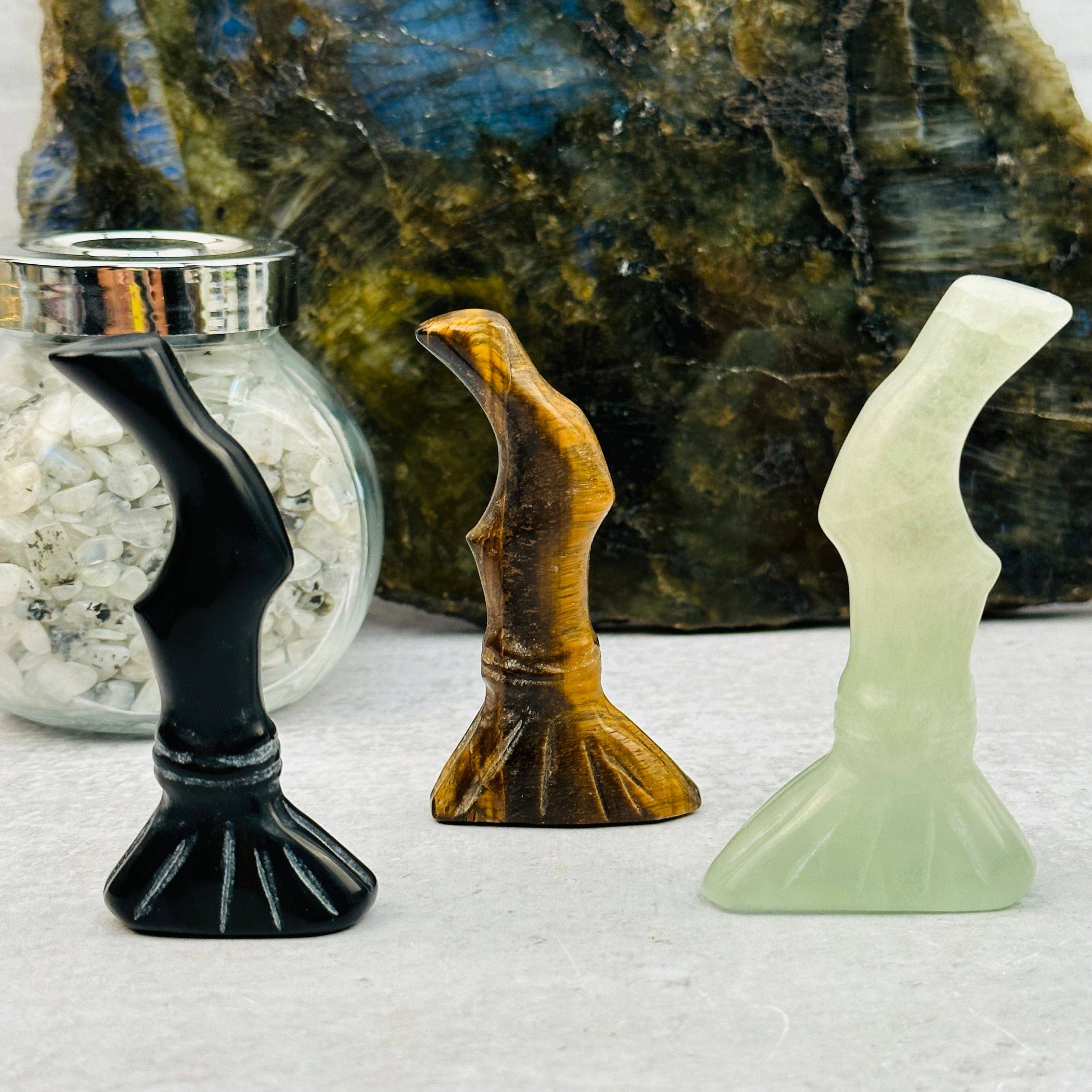 Rock Paradise - Wholesale Decorative Figurine - Crystal Carved Gemstone Witch Broom - Halloween7